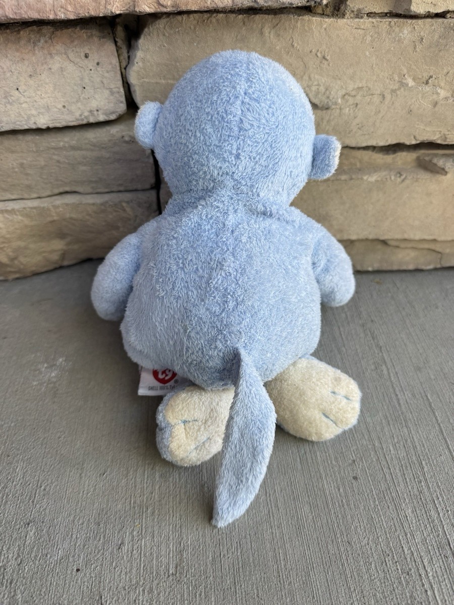 Ty Pluffies TyLux Blue Cream Dangles Monkey Plush 2006 Baby Lovey