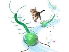 Interactive Cat Toy Ball w/ Motion  Sound Green