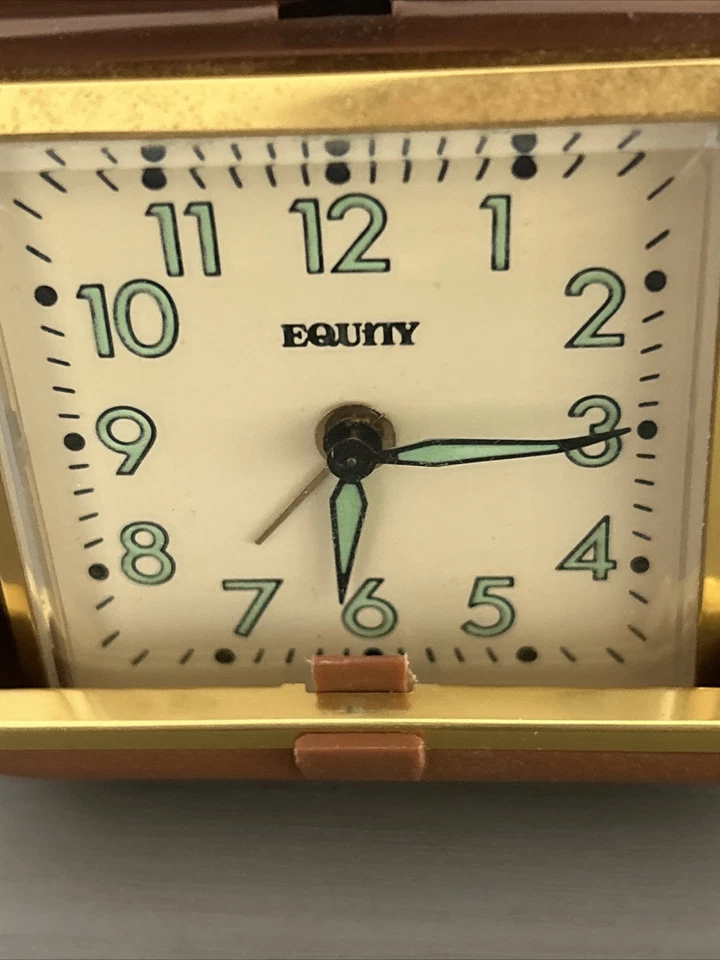 Equity Mechanical Vintage Travel Alarm Clock - - Image 3 of 4