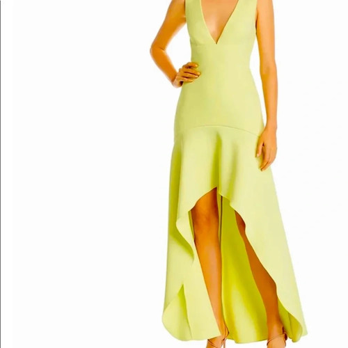 BCBG MAX LIME GREEN HIGH LOW GOWN SIZE 0 4 and 6