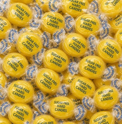Sugar Free Lemon Candy - 12 oz Bulk Bag of Individually Wrapped Sweet and Sou...