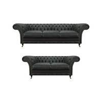 Modern Schwarz Chesterfield Wohnzimmer Dreisitzer Mit Zweisitzer Sofas