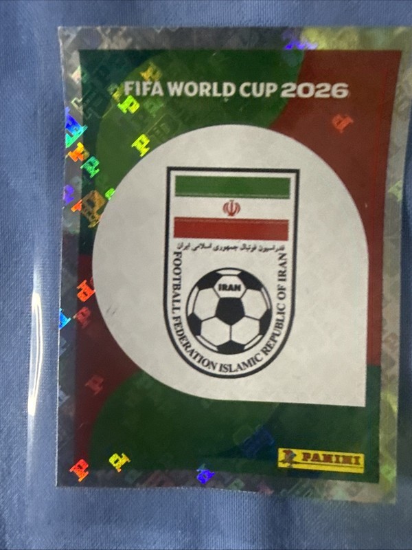 2026 Panini FIFA World Cup Sticker #IRN1 Iran Team Crest Logo Hologram Foil