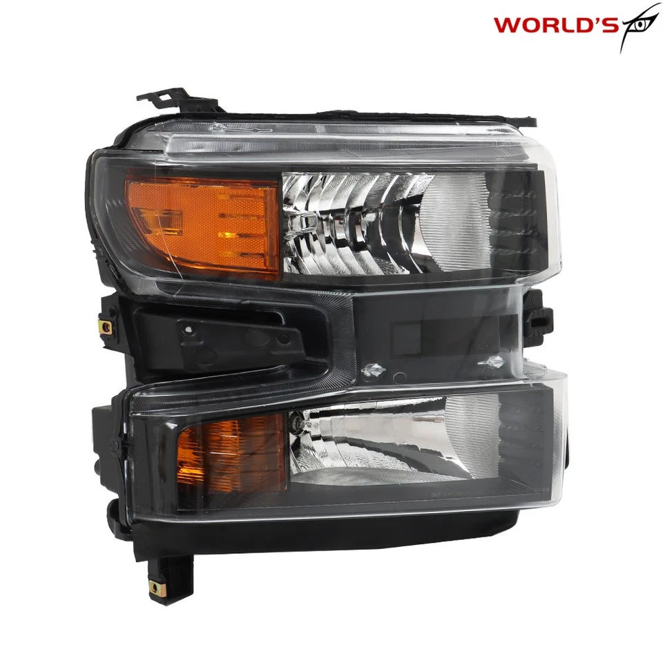 For Chevrolet Silverado 1500 2019 2020 2021 Headlight Halogen Black Right Side - Image 3 of 4