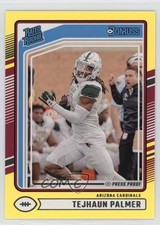 2024 Panini Donruss Rated Rookie Yellow Press Proof Tejhaun Palmer #384 1d2q