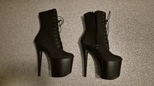 High Heels Boots / Stiefel Größe 45 Schwarz mit 20cm Absatz