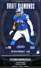 Malcolm Rodriguez 2025 Panini Absolute Draft Diamonds Detroit Lions #DD-MRZ