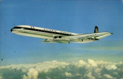 Ak Griechisches Passagierflugzeug, De Havilland Comet 4B, Olympic... - 4575813