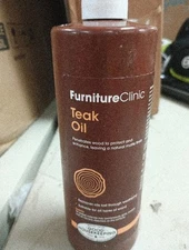 FurnitureClinic Teak Oil Wood Protects & Cleans  17 oz, 1054