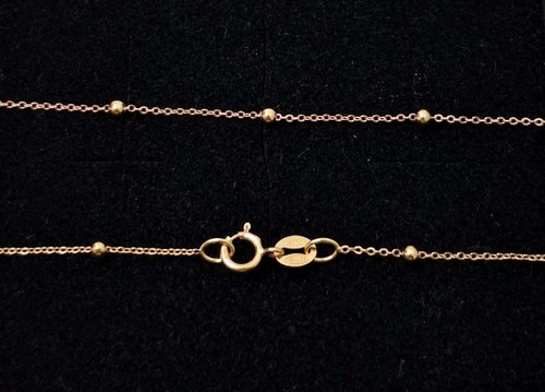 Collar oro 18k 750 mls. Cadena Y 26 Bolitas. - Imagen 2 de 5