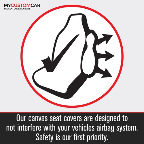 Ford Ranger PK XL Single Cab 2009-2011 Canvas Grey Custom FRONT Seat Covers - Picture 5 of 12