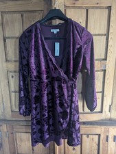 Whimsey Goth. NWT Franseca's Burn Out Velvet Wrap Dress/Kimono. Lace Details.