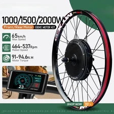 E-bike Conversion Kit 48V 1000W 1500W 2000W Brushless Front/Rear Hub Motor Wheel