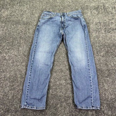 Levis 505 Jeans Mens 36x30 Blue Regular Fit Straight Leg Denim Medium Wash