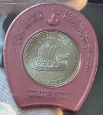 Encased Coin US 5 Cents Jefferson Nickel 2004-D Cradle-Rockers Luck Rose Colored