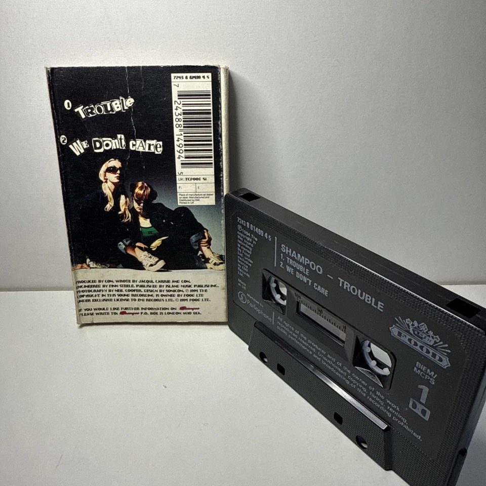 Shampoo ‎– Trouble Label: Food ‎– TCFOOD 51 Slipcase Tape Cassette Single - Image 2 of 3