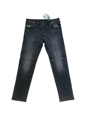 Diesel Mens Buster Tapered Jeans RB063 Black $225 Size 34/32