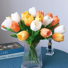 11pcs Autumng-Color Tulips, Artificial, Luxury Big, Valentines, Mothers Day