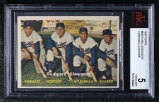 1957 Topps Carl Furillo Gil Hodges Roy Campanella Duke Snider #400 BVG 5 HOF 0q3