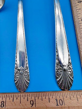 4Pcs Crown Silverplate "RADIANCE" Serving Spoon/Tablespoon/Ladle & Butter Knife