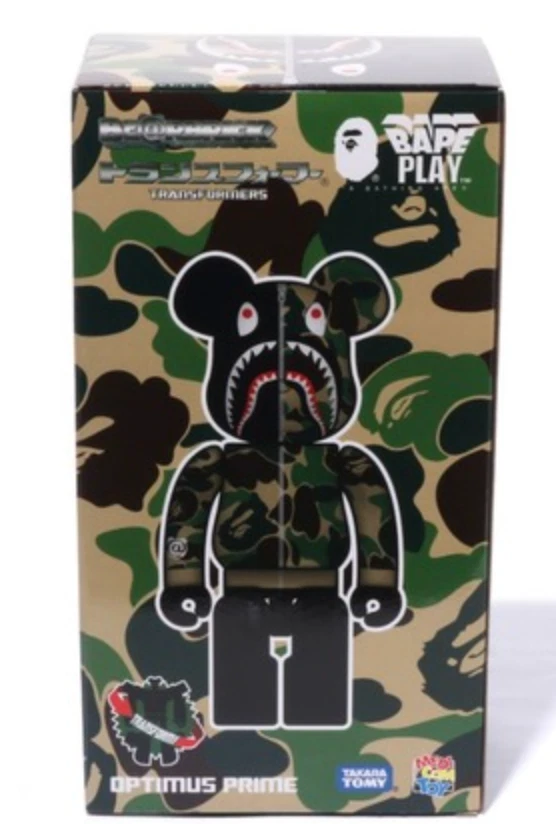 Medicom Toy BAPE X TRANSFORMERS X BE@RBRICK ABC CAMO SHARK CONVOY 400% bearbrick - Image 3 of 4