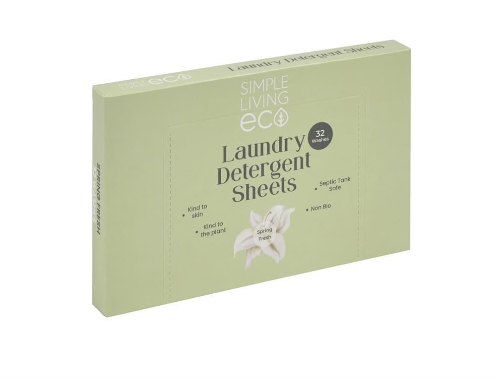 Simple Living Eco Eco laundry sheets Spring Fresh scent Plant-based UK made 32