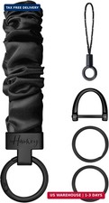 Hovmwey Stretchy Scrunchie Keychain Wristlet, Cute Key Chain Wrist Lanyard Strap