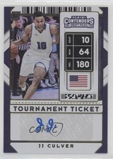 2020 Contenders Draft Picks Sticker Tournament Ticket 23/49 JJ Culver Auto y8h