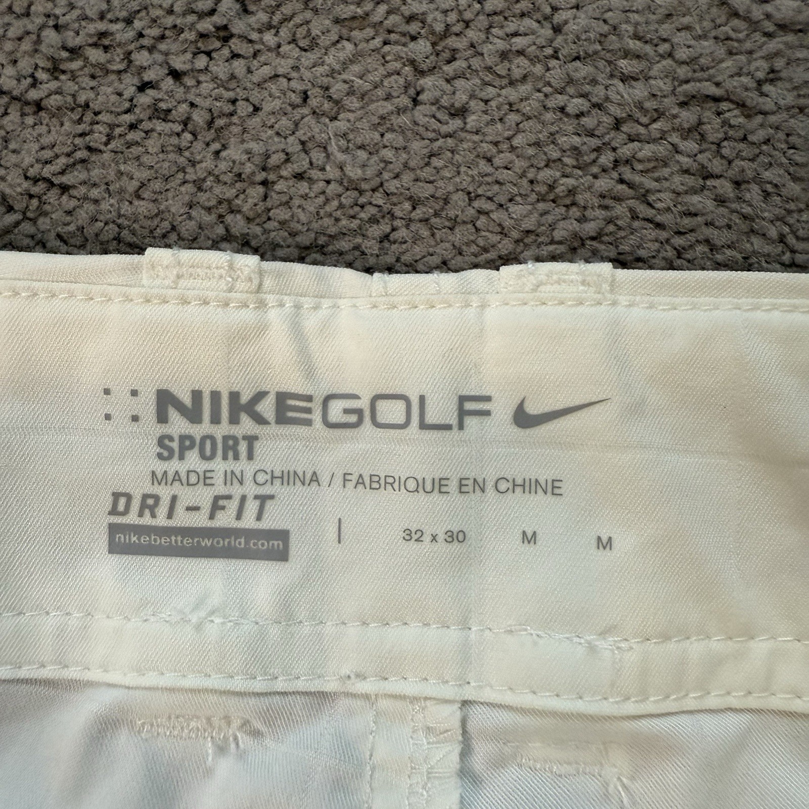 OFF WHITE X NIKE Nike Golf Sport Grid Print Pantaloni Performance Off White Uomo 32x30 508336