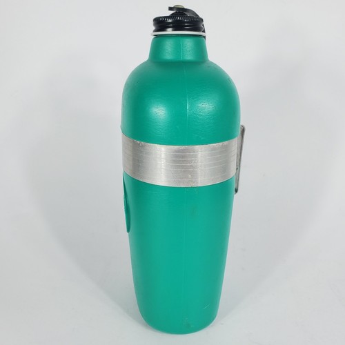 VTG Green Oasis Kwencher 1 Quart Canteen Belt Clip Water Bottle Lid w Strap Camp - Picture 6 of 9