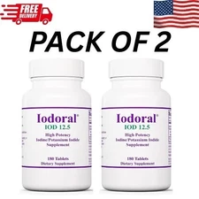 2 pack Optimox Iodoral 12.5 mg – Iodine Supplements for Thyroid FREE SHIPPING
