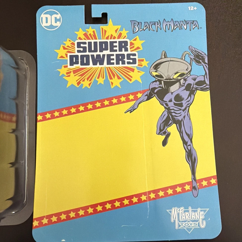 FIGURA DE ACCIÓN DC Direct SUPER POWERS McFarlane Manta Negra Variante Kenner Foto 3 de 4
