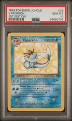 Vaporeon 28/64 1st Edition Jungle Non-Holo Rare Pokemon Card