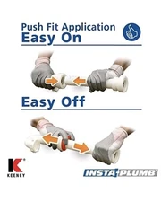 Plumb Pak Insta-Plumb 46QLK PVC Straight Coupling 1 ½” for Kitchen, Push Fit