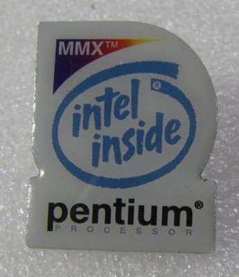 Anstecknadeln MMX PENTIUM PROZESSOR INTEL INSIDE COMPUTER COMPUTER COMPUTER Vintage Pin Badge