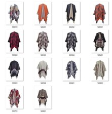 Open Front Scarf Shawl Poncho
