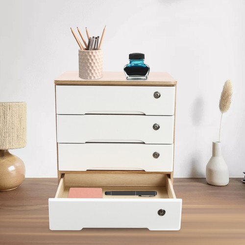 Wooden Desktop Storage Cabinet Desk Organizer Desktop Storage Box with ...