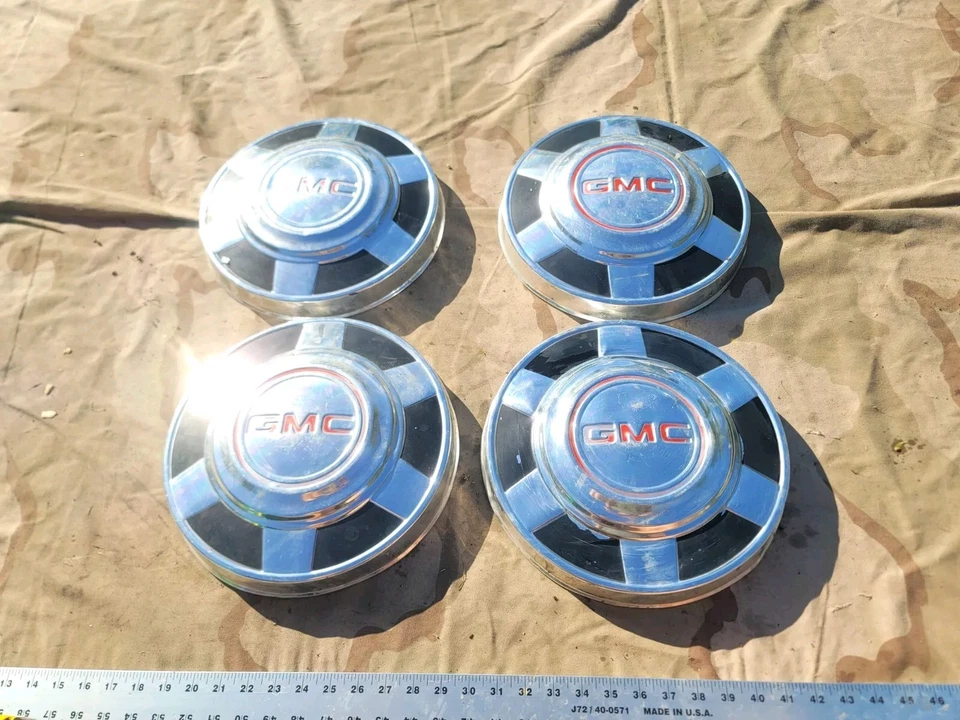 (4) Tapacubos para camioneta GMC 1973-1987 OEM 3/4 12" 2500 3500 73-87 Foto 2 de 4
