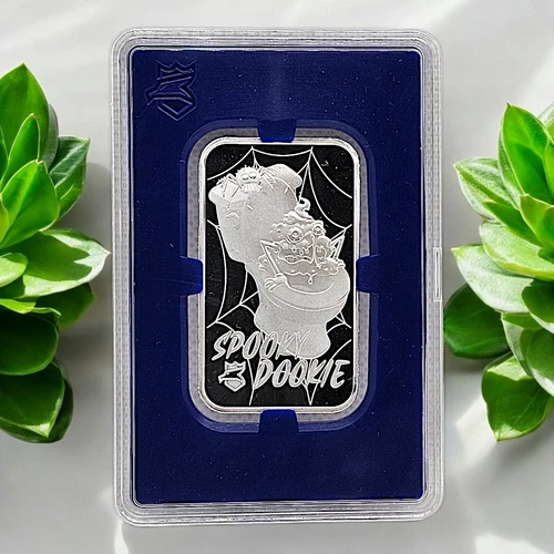 Postal Express Mint Halloween 2024 Spooky Dookie 1 oz .999 Proof Silver Bar /100
