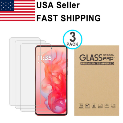 3PK Tempered Glass Protector For Moto G Power Play Stylus 5G 2021 2024 2026