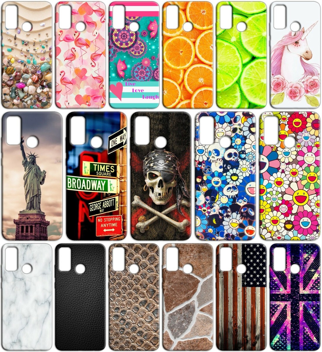 Mixroom - Cover Custodia Back case In TPU Silicone Morbido Per Oppo Reno Z Fantasia Fantasia Marmo Liscio M530