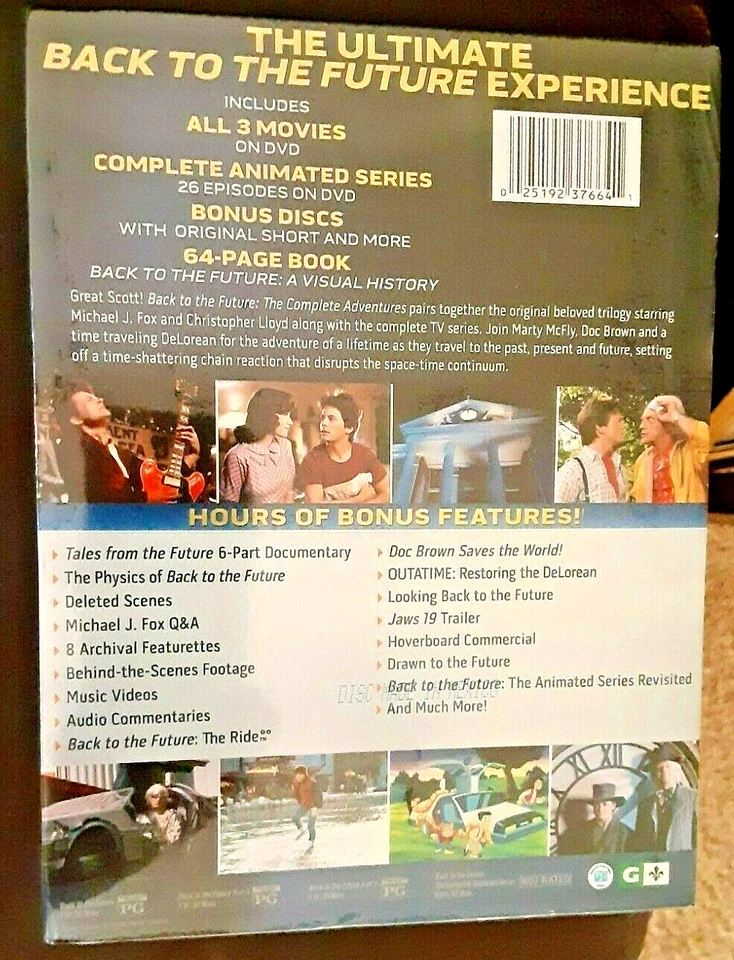 Back to the Future: Complete Adventures DVD Set (Trilogy & Animated Series) NEW Foto 2 de 3