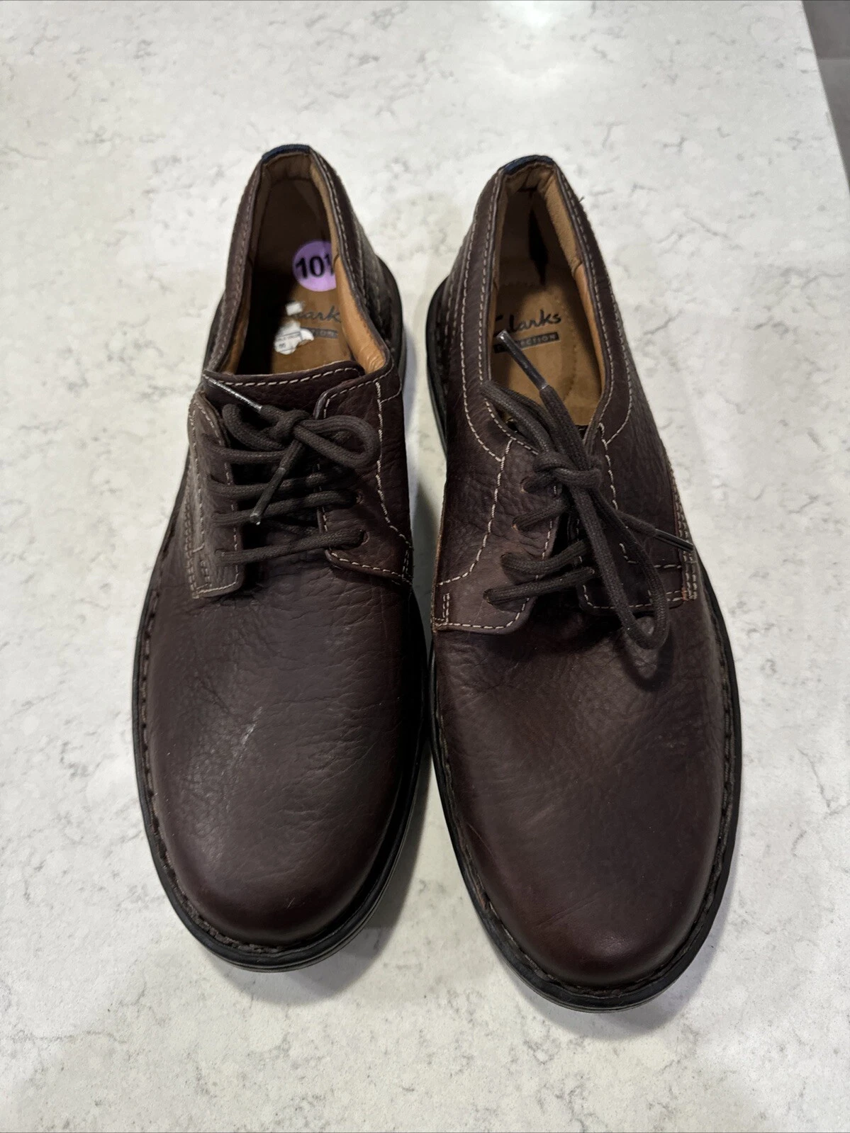 Scarpe eleganti Clarks uomo 10 5 M Kyros Oxford pelle marrone stringate casual 26110230