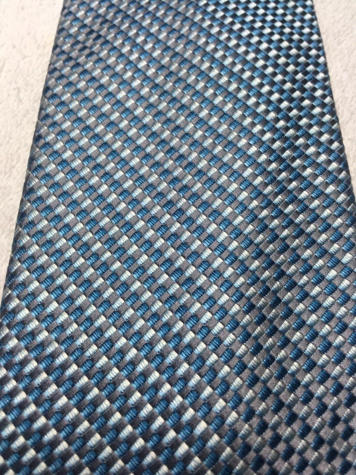 CORBATA HOMBRE GEOFFREY BEENE AZUL GRIS Y BLANCO 3,75 X 60 Foto 3 de 4