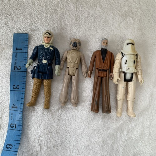 4 Star Wars Figures from 1980’s Kenner, Obi Wan Kenobi, Han Solo & Stormtrooper - Picture 21 of 21