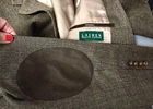 Mens Ralph Lauren LambsWool Tweed Blazer Brown Herringbone Elbow pads 42R