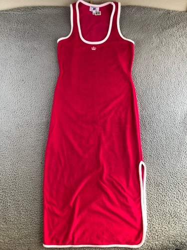 Juicy Couture Shirt Kleid Damen klein heiß rosa Handtuch Frottee Midi ärmellos