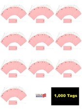 1,000 Pink Tags 4 3/4" x 2 3/8" Size 5 Inventory Shipping Hang Tag with String