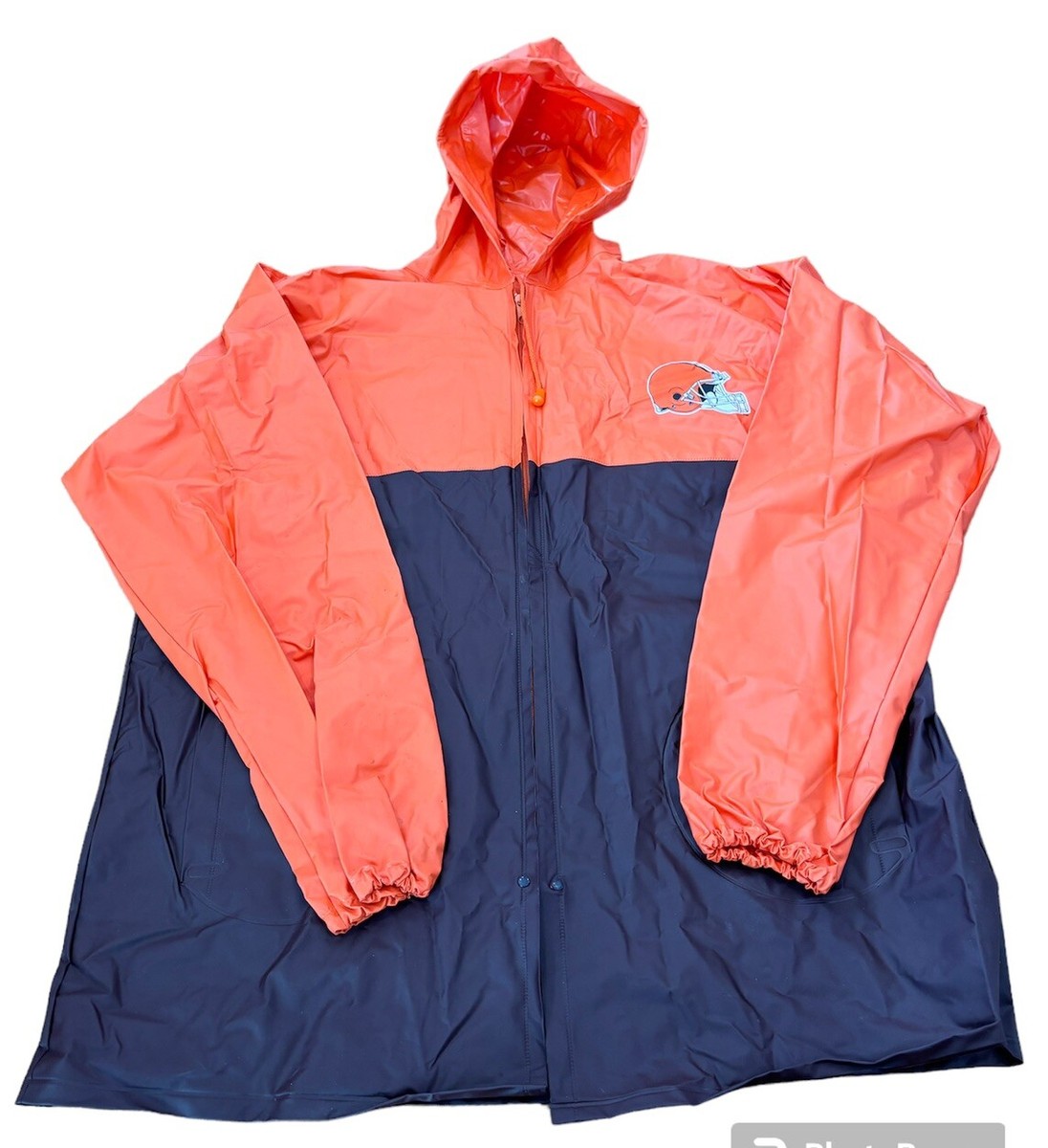 COOPER / ジャケット/ナイロン/BRW/無地/韓国製 Cleveland Browns Rain Jacket Coat NFL Gameday XL Vinyl Orange