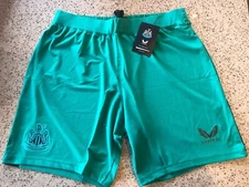 Newcastle United 23/24 Away Green Soccer Shorts Player Issue Castore Medium NWT